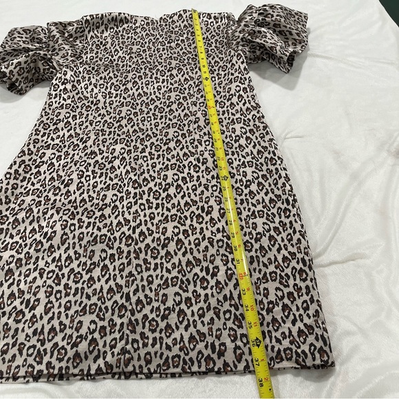 Banana Republic Metallic Leopard Print Dress Size 12 - Picture 8 of 12